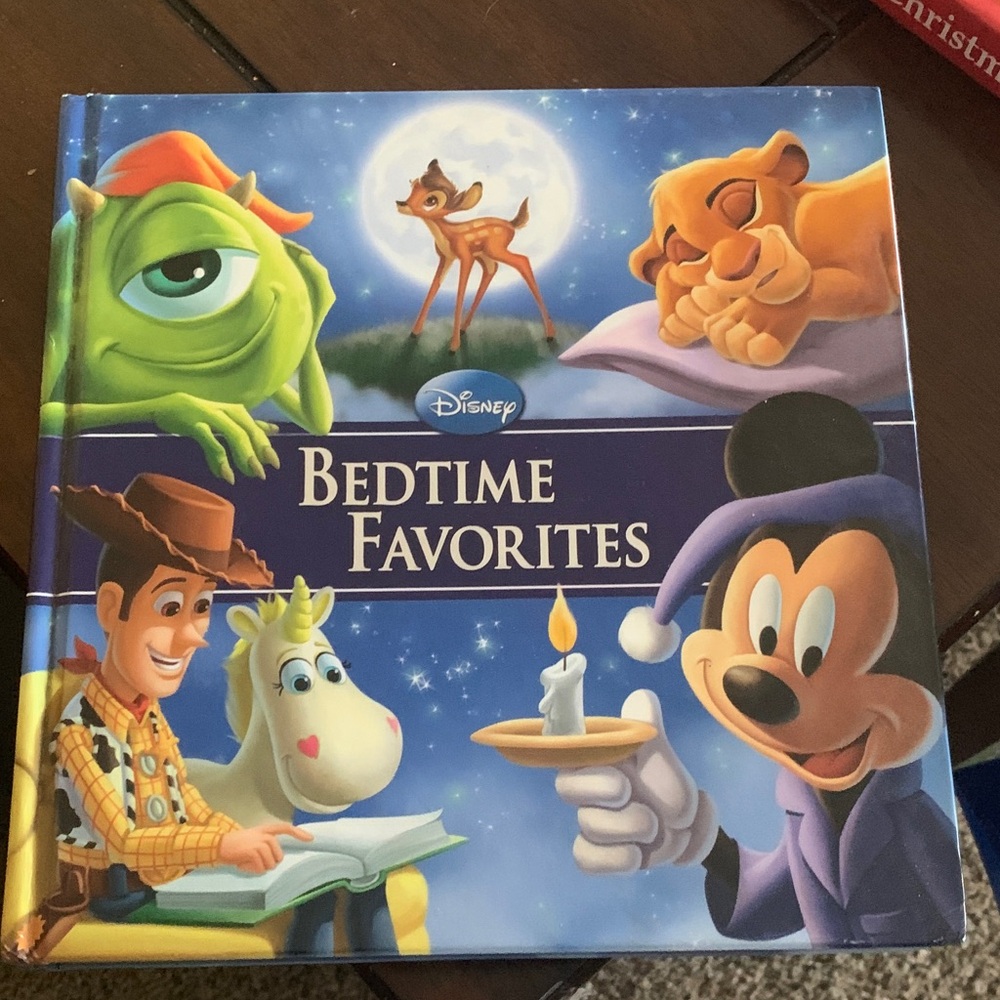 Disney Bedtime Favorites Book with Blue and Purple Cover